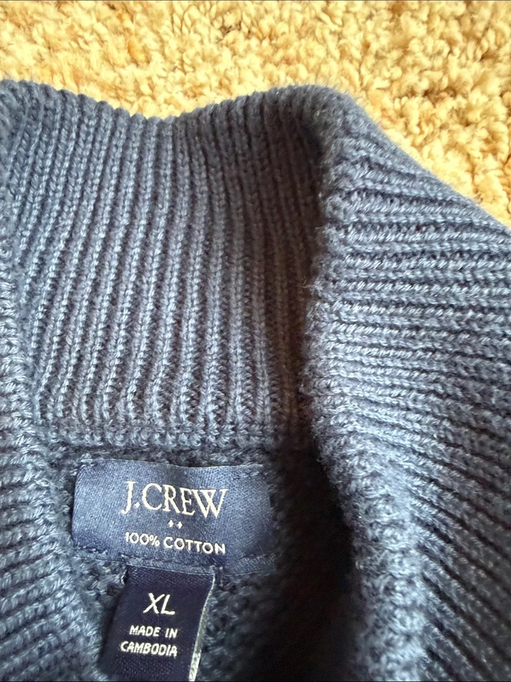 J. Crew Classic Men's quarter-Zip Sweater - Navy